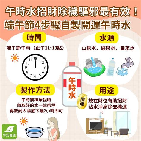 陰陽水招財|午時水端午招財別錯過！午時水怎麼製作？禁忌、用法有哪些？